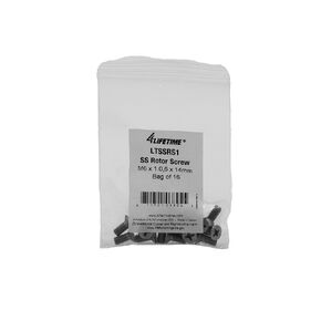 Stainless Steel Brake Rotor Screws M6x1.0, 6x14mm, Pack of 16 - High-Strength, Corrosion-Resistant Fasteners