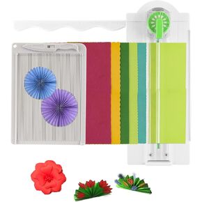12 Shapes in 1 Craft Paper Trimmer with Mini Score BoardPaper Cutter Scrapbooking Tool Paper Dial Trimmer, 12inch Creasing Cutting Tool for Photo, Scrapbook, Card, Office School Home Manual