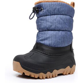 Ahannie Kids Boys Girls Winter Snow Boots Waterproof Anti-Slip Warm Outdoor Shoes (Toddler/Little Kid)