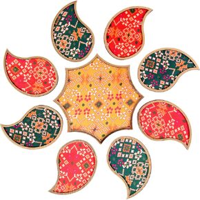 Rangoli Patola/Home Décor/Diwali/Gift for Home/Interior Handcrafted/Floor Stickers/Wall Stickers/Wall Decoration/Floor Decoration/Rangoli 306