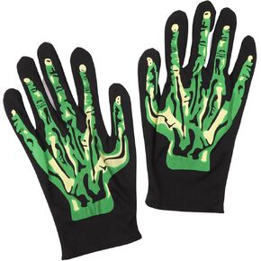 Needzo Halloween Green Monster Gloves, Fun Costume Accessory, One Size Fits Most, 9.25 Inches