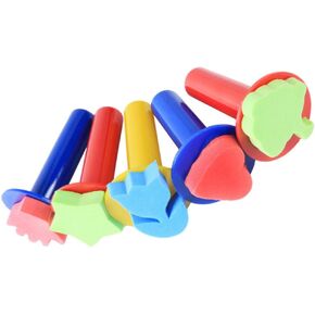 Heart Stamp 5pcs Painting Foam Painting Stamper Heart Flower Star Tree Shaped Drawing Brush Finger Paint Stamper for DIY Craft Sponge Paint for Painting