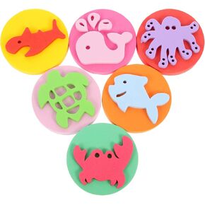 6 Pcs EVA Painting Foam Painting Stamper, Painting Sponge Seal DIY Painting Sponge, Paint Drawing for Toddlers Early Learning