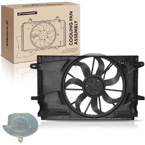 A-Premium Engine Radiator Cooling Fan Assembly with Brushless Motor Compatible with Select Chevrolet Models - Cruze 2016, Automatic Transmission - Replace# 39012568
