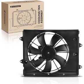 A-Premium Engine Radiator Cooling Fan Assembly with Brushless Motor Compatible with Select Honda Models - Civic 2016-2021 2.0L - Replace# 190195BAA01, 190205BAA01