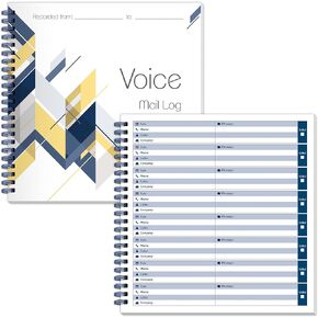 2Pcs Voicemail log book Spiral voice message log book Phone message voice mail log book 8 Messages per page for Office Work Call Supplies (8.54 x 8.27inch 2-Sided)