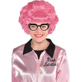 Black Plastic Grease Eyeglasses (1 Count) - Superior Comfort for Extended Wear, Perfect for 50's Theme Parties, Halloween, and Costume Events