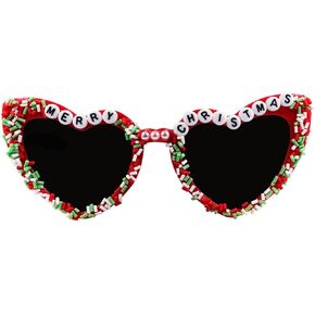 Christmas Sunglasses,Christmas Glasses Party Props Accessories Favors Decorations Xmas Eyeglasses Party Supplies