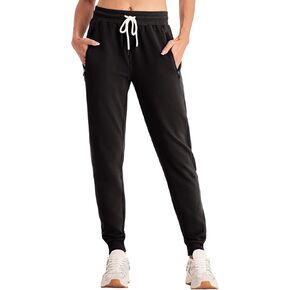 Sweatpants Women, Joggers for Women, Jogger Pants for Women with Zipper Pockets Cotton Athletic Yoga