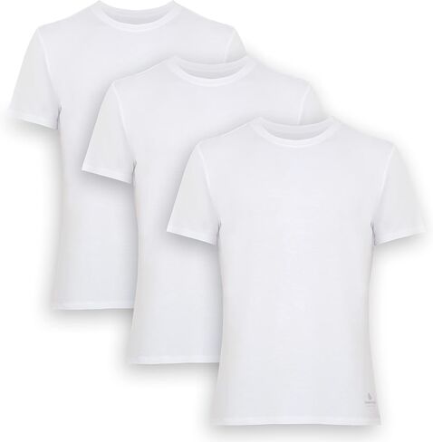 Men's T-Shirts Rayon Made from Bamboo - Modern Fit, Moisture Wicking Undershirt - Crewneck/V-Neck Tees, 3-Pack in Kuwait