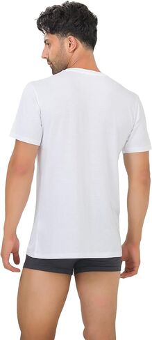 Men's T-Shirts Rayon Made from Bamboo - Modern Fit, Moisture Wicking Undershirt - Crewneck/V-Neck Tees, 3-Pack in Kuwait