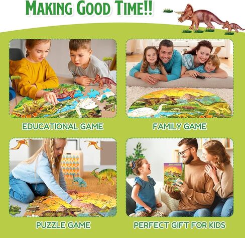 ELX 71 Piece Seaworld Jigsaw Puzzle for Kids 3+, Large Round Ocean Animal Floor Puzzle for Toddler Preschool Learning (Φ23 in) in Saudi Arabia