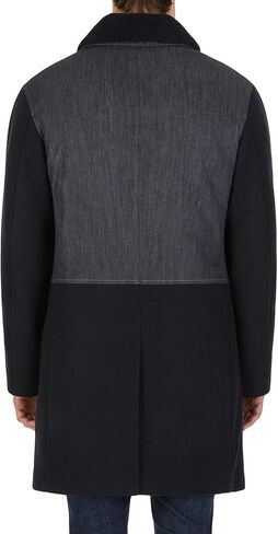 Armani Exchange Men's Long Denim & Wool Mix Trench Coat in Saudi Arabia