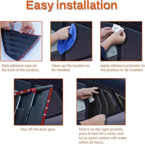 فتحة جانبية للنافذة متوافقة مع تويوتا كامري 2025 2026، غطاء فتحة تهوية كامري الخلفية، غطاء مزخرف للنافذة الرياضية المطبوعة، قطعتان من ألياف الكربون in Kuwait