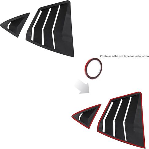 فتحة جانبية للنافذة متوافقة مع تويوتا كامري 2025 2026، غطاء فتحة تهوية كامري الخلفية، غطاء مزخرف للنافذة الرياضية المطبوعة، قطعتان من ألياف الكربون in Kuwait