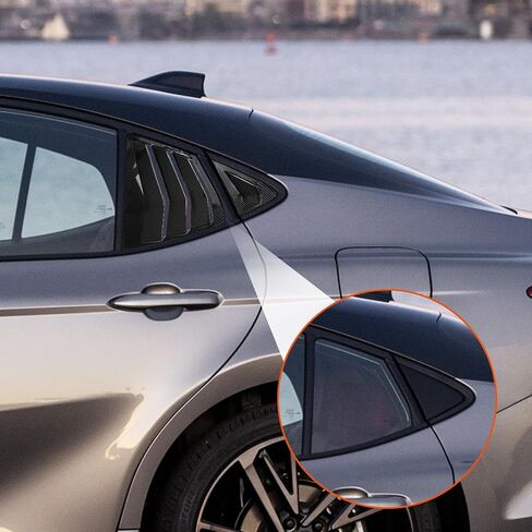 فتحة جانبية للنافذة متوافقة مع تويوتا كامري 2025 2026، غطاء فتحة تهوية كامري الخلفية، غطاء مزخرف للنافذة الرياضية المطبوعة، قطعتان من ألياف الكربون in Kuwait