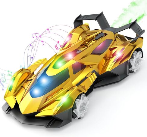 Lamborghini Remote Control Car Toy for Boys Age 8-12 , 1:12 Scale Gold Lambo Toy Car with 360°Rotating Drifts Car Colorful Lights、Spray& Musics, Speed 10-12km/h RC Race Toy Car for Boys Girls Birthday in Saudi Arabia