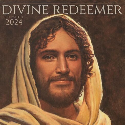 HavenLight 2024 Wall Art Calendar - "Divine Redeemer" by Del Parson, 12" x 12" Printed in Premium Archival Paper - Monthly Calendar, Inspirational Wall Decor - Jesus Poster in Saudi Arabia