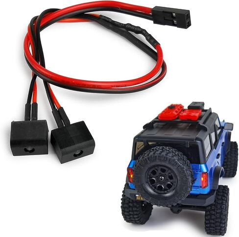 1/24th RC الضوء الخلفي الأحمر LED أضواء خلفية ترقية مصباح ل 1:24 محوري SCX24 AXI00006 برونكو مركبة يتم التحكم بها عن بُعد سيارة in Kuwait