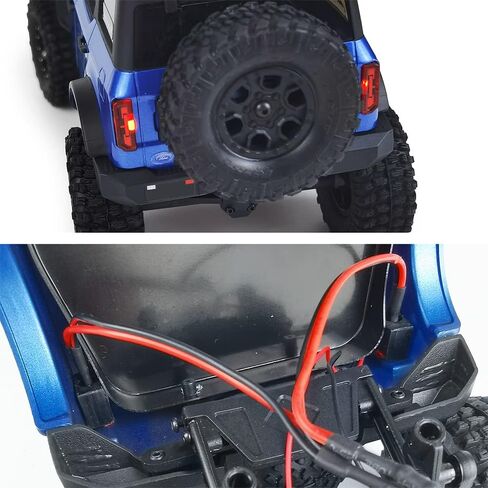 1/24th RC الضوء الخلفي الأحمر LED أضواء خلفية ترقية مصباح ل 1:24 محوري SCX24 AXI00006 برونكو مركبة يتم التحكم بها عن بُعد سيارة in Kuwait