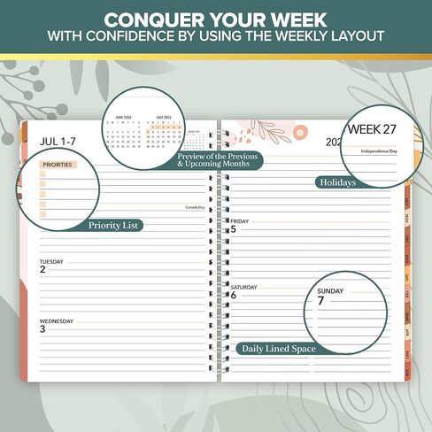 Decorably 12 Months Weekly Planner 2024-2025 Jul 2024-Jun 2025, 6.4x8.3in 2024-2025 Planner, Agenda Book Planner 2024-2025 School Planner 2024-2025 Student, Teacher Planner 2024-2025 Weekly Planner in Saudi Arabia