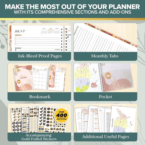Decorably 12 Months Weekly Planner 2024-2025 Jul 2024-Jun 2025, 6.4x8.3in 2024-2025 Planner, Agenda Book Planner 2024-2025 School Planner 2024-2025 Student, Teacher Planner 2024-2025 Weekly Planner in Saudi Arabia