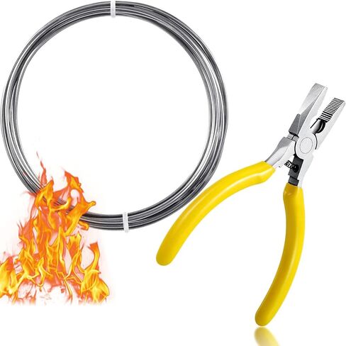 Mudder 30 Feet High Temp Wire Nichrome Heat Resistant Metal Wire 17 Gauge with a Mini Plier Craft General Purpose Support Wire for DIY Jewelry Making in Saudi Arabia