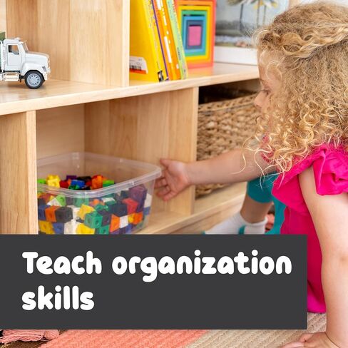 SPARK & WOW 5-Compartment Solid Wood Storage Cabinet - Toy Shelf Organizer - Shelves for Classroom - Includes Optional Wheels in Saudi Arabia