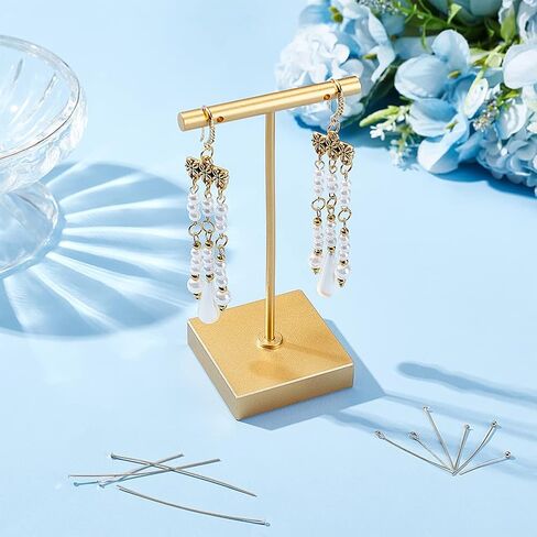 BENECREAT 180Pcs 9 Style Real 14K Gold Plated Pins, 24 Gauge Eye Pin Ball Head Pins 23 Gauge Flat Head Pins Brass Pins for Earring Bracelet DIY Jewelry Making, 20Pcs/Style in Saudi Arabia