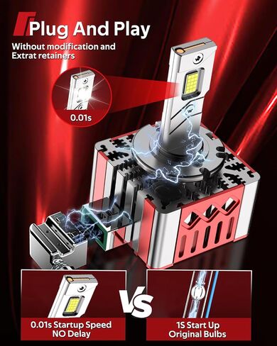 مصابيح Torchbeam D3S/D3R HID، 22000 لومن 66340 42403 42302 لمبات HID لتجميع HID، مصابيح زينون 6500K 45W، حزمة من 2 in Saudi Arabia