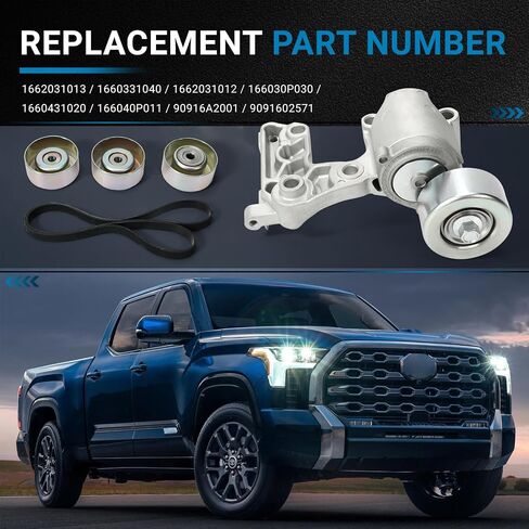 1662031013 مجموعة بكرة شد حزام المحرك المتوافقة مع 2003-2015 Toyota 4Runner Tundra Tacoma FJ Cruiser V6 4.0L استبدال #1660331040 in Saudi Arabia
