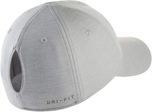 قبعة بيسبول Featherlight Dri-Fit Swoosh للفتيات من Nike (4-6X، بلاتينيوم نقي (3A2733-K53)/عاكسة) in Saudi Arabia