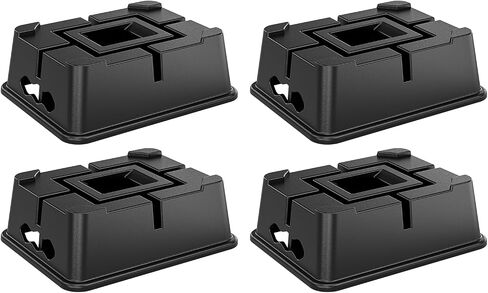4 Pack Trailer Jack Block, Heavy Duty Camper Blocks RV Stabilizer Stands for Travel Trailers 5th Wheels and Any Tongue Jack, Post, Foot, or Stabilizer, Supports up to 16,000 lbs per Block in Saudi Arabia