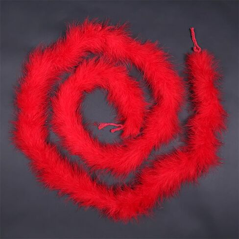 2 Yards Marabou Feather Boa for DIY Craft Sewing Clothing Trim Wedding Party Home Halloween Christmas Costume Decoration (Pink) in Saudi Arabia