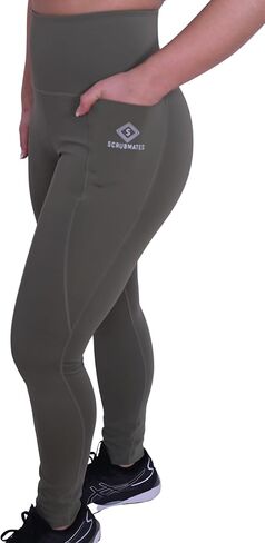 سكرب ميتس أندر سكرب للنساء - سروال يوجا عالي الخصر تحت سكراب، سروال للطبيب والممرضة مع جيوب على الورك in Kuwait