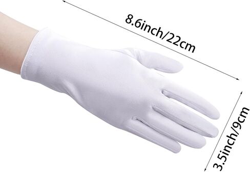 Women Short Opera Stain Gloves Wedding Bridal Gloves Formal Gloves Wrist Length Gloves for Tea Party Banquet Costume in Saudi Arabia