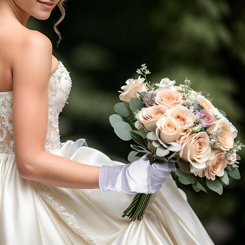 Women Short Opera Stain Gloves Wedding Bridal Gloves Formal Gloves Wrist Length Gloves for Tea Party Banquet Costume in Saudi Arabia
