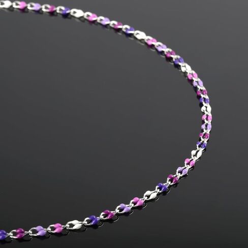 YOUBEIYEE 2 Meters Silver Plated Jewelry Making Chains Bulk Mixed Color Enamel Chain Handmade Women Necklace Bracelet DIY Jewelry Supplies Findings in Saudi Arabia