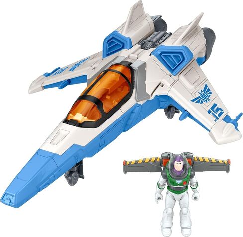 Mattel Disney and Pixar Lightyear Vehicle & Figure Toy, 20-in XL-15 Spaceship with 5-in Buzz Figure, Eject Action & Projectiles in Saudi Arabia