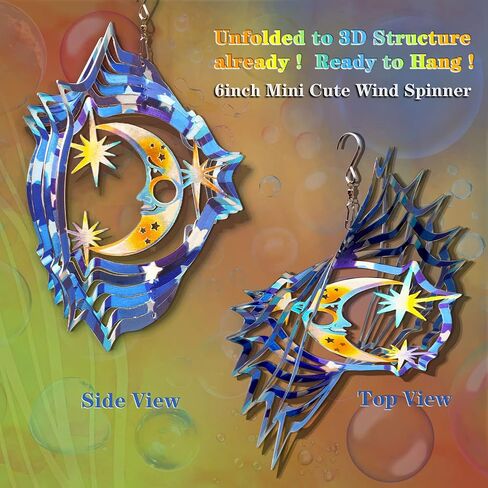 Wind Spinner Mandala Blossom 12 بوصة ثلاثية الأبعاد من الفولاذ المقاوم للصدأ تستحق هدية مقطوعة بالليزر معلقة مغازل الرياح المعدنية الحركية للفن ديكور داخلي/خارجي in Saudi Arabia