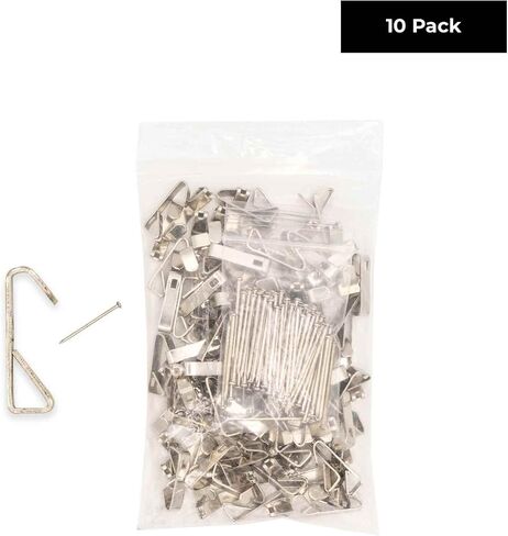 30 LB Picture Hooks for Hanging Pictures Heavy Duty Hardware Hangers - Pack onf 10 Hooks and Nails for Pictures in Saudi Arabia