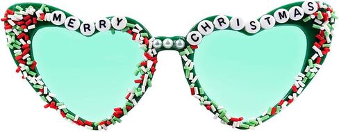Christmas Sunglasses,Christmas Glasses Party Props Accessories Favors Decorations Xmas Eyeglasses Party Supplies in Saudi Arabia