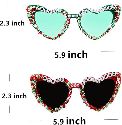 Christmas Sunglasses,Christmas Glasses Party Props Accessories Favors Decorations Xmas Eyeglasses Party Supplies in Saudi Arabia