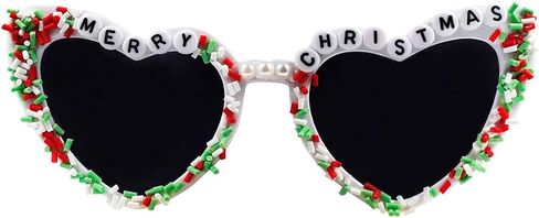 Christmas Sunglasses,Christmas Glasses Party Props Accessories Favors Decorations Xmas Eyeglasses Party Supplies in Saudi Arabia