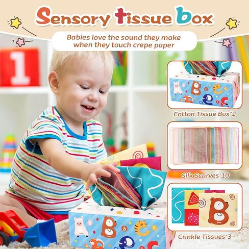 Baby Toys for 12-18 Months, Montessori Toys for 1 Year Old | Shape Sorter, Stacking Rings, Sensory Baby Blocks, Educational Montessori Toys for 12+ Months, Neutral Baby Birthday Gift Set in Kuwait