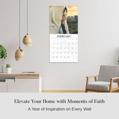 HavenLight 2024 Wall Art Calendar - "Divine Redeemer" by Del Parson, 12" x 12" Printed in Premium Archival Paper - Monthly Calendar, Inspirational Wall Decor - Jesus Poster in Saudi Arabia