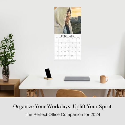 HavenLight 2024 Wall Art Calendar - "Divine Redeemer" by Del Parson, 12" x 12" Printed in Premium Archival Paper - Monthly Calendar, Inspirational Wall Decor - Jesus Poster in Saudi Arabia