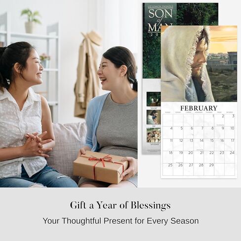 HavenLight 2024 Wall Art Calendar - "Divine Redeemer" by Del Parson, 12" x 12" Printed in Premium Archival Paper - Monthly Calendar, Inspirational Wall Decor - Jesus Poster in Saudi Arabia