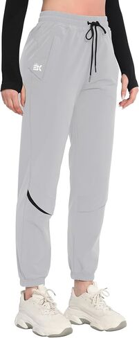 BROKIG Women TrianLoop Lightweight Joggers Track Pants,Casual Gym Fitness Workout Sweatpants Yoga Stretch Pants Pockets in Kuwait