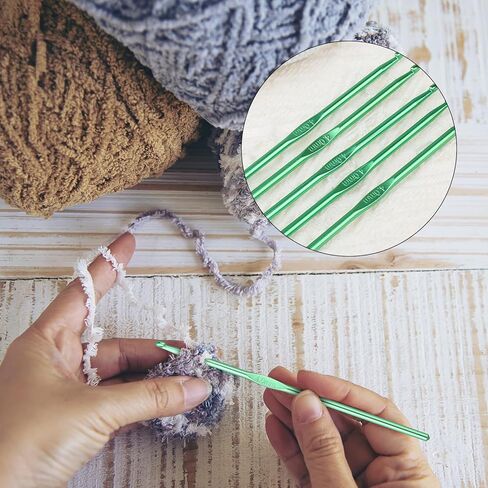 6 PCS 4mm Crochet Hooks, Aluminum Crochet Needles, US Size G/6 Knitting Needles Bulk, Small Crochet Hooks Set for Beginners and DIY Crocheting Yarn Craft in Saudi Arabia